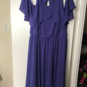 Torrid purple cold shoulder dress size 0